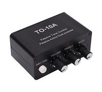 Mini PréAmplificateur Audio Stéréo électronique, Petit Amplificateur de Casque Plug and Play, Contrôle du Volume des Basses et des Aigus NE5532 avec Entrée et Sortie 3,5 Mm pour