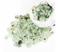 Mini Prehnite Pierres polies de Cristal, Quartz Prehnite Naturel de 500 g, Petite Passée Chips écrasé Pierre Guérison Reiki Cristal Bijoux Décoration de la Maison