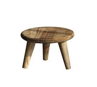 Mini Présentoir de Tabouret en Bois, Support de Bonsaï de Tabouret Rond, Supports de Plantes en Bois Vintage, Support de Pot de Fleur pour la Maison, le Balcon, la Maison, le Jardin,(M23*23*16.5 cm)