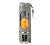 Mini presse-agrumes portable avec 8 ou 12 lames en acier inoxydable, tasse de voyage de 450 ml pour la maison, la cuisine, la salle de sport, les voyages (olive, 12 lames)