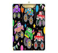 Mini presse-papiers colorés en forme de camion monstres transparents pour entraîneurs de softball, porte-bloc pour enseignant, taille 9 x 12,5 cm, tabla para escribir