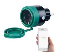 Mini prise dextérieur connectée 16 A compatible commandes vocales SF-475 [Luminea Home Control]