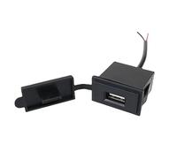 Mini prise USB 12 V-24 V pour voiture, moto, allume-cigare, adaptateur de sécurité 5 V 2,4 A, chargeur avec panneau étanche, câble d'alimentation mâle femelle