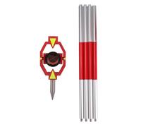 Mini prisme avec 4 pôles, pour Leica Total Station Surveying Prism Constant 17,5 mm