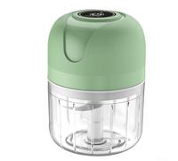 Mini processeur électrique USB 250 ml Hachoir à ail pour préparation rapide et pratique des repas (vert)