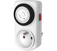 Mini programmateur mécanique journalier - GAO - 3680 W - 48 programmes - Blanc