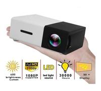 Mini Projecteur 1080P , Vidéoprojecteur Portable pour Home Cinéma Dessins Animés, Compatible avec HDMIUSBAVOrdinateur, Noir
