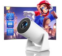 Mini Projecteur 4K 1080P FHD Supporté¿Auto Keystone/Courte Focale¿ Vidéoprojecteur Portable WiFi Bluetooth avec Angle 270° Zoom 85% Projecteur Vidéo WiFi6 Home Cinéma/Extérieur pour PS5 HDMI USB