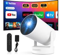 Mini Projecteur 4K 2025 Upgraded Videoprojecteur Projecteur Video Android 11 Wifi 6/Bt 5.4 Pour Téléphone Pc Lap Stick Hdmi Home Cinéma Electric Focus