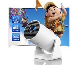 Mini Projecteur 4K【Auto Keystone/Courte Focale】Vidéoprojecteur Portable WiFi Bluetooth FHD 1080P Supporté, Angle 270° Zoom 85% Projecteur Vidéo 4K WiFi6 Home Cinéma/Extérieur pour PS5 HDMI USB