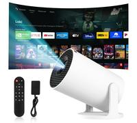 Mini Projecteur 4K Videoprojecteur Portable,2025 Projecteur Video WiFi 6 BT5.4 Android 11 Retroprojecteur 1080P Full HD Supporté pour TÉLÉPhone PC Lap HDMI Home Cinéma 180° Rotatable