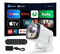 Mini Projecteur 4K Videoprojecteur Portable Projecteur Video WiFi 6 Android 11,1080P Full HD Supporté pour TÉLÉPhone/PC/Lap/Stick, HDMI Home Cinéma 180° Rotation (HY260pro)