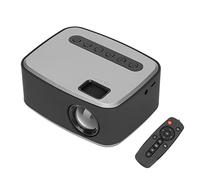 Mini Projecteur, 500lm Projecteur Portable Full HD 1080P LED Projecteur de Film Vidéoprojecteur Argent Noir pour TV PC Ordinateur Portable Smartphone avec Entrée HDMI USB AV