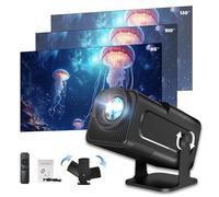 Mini-projecteur à Courte focale, 130 ANSI Lumens, résolution 1280x720P, projecteur de cinéma Portable pour la Chambre, Les Jeux et l'extérieur (Noir)