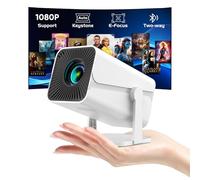 Mini projecteur avec Bluetooth, mise au point électrique, projecteur de film portable avec rotation à 270°, support HD 1080p, clé de voûte automatique, compatible avec smartphone, clé TV, ordinateur
