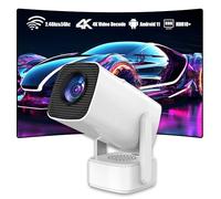 Mini projecteur avec HD, 150 ANSI Lumens, résolution 1280x720P, projecteur de cinéma Portable pour la Chambre, Le Home cinéma et l'extérieur, avec Haut-Parleur(Blanc)