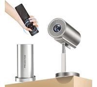 Mini projecteur avec HD, 240 lumens ANSI, résolution 1280x720P, projecteur TV Portable pour la Chambre, Le Home cinéma et l'extérieur (Or) - Design Compact, Prise en Charge 4K