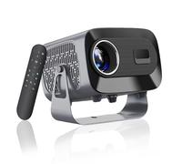 Mini projecteur avec HDMI, 200 ANSI Lumens, résolution 720P, projecteur Portable pour la Chambre, Le Home cinéma et l'extérieur (Gris) - Design Compact, Android 9.0, et Projection Intelligente à 180°