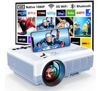 Mini projecteur Bluetooth 5G WiFi natif 1080P 9500L 4K pris en charge, projecteur portable FUDONI avec écran pour home cinéma, compatible avec HDMI/USB/PC/TV Box/iOS et téléphone Android
