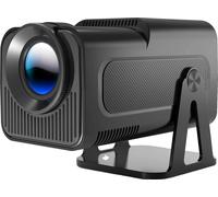 Mini projecteur, compatible Bluetooth, résolution optique 1920x1080, luminosité 18000 lumens, noir, prise UE