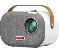 Mini projecteur, Full HD 1920x1080P, correction automatique du trapèze, connectivité WiFi 24G/5G, BLANC, prise UE