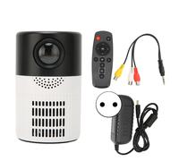 Mini projecteur HD 1080P, son cinématographique Portable, double ventilateur, projecteur de film de refroidissement pour DVD 100V-240V, noir et blanc, prise ue