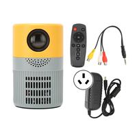 Mini projecteur HD 1080P, son cinématographique Portable, double ventilateur, projecteur de film de refroidissement pour DVD Jaune Gris, prix AU