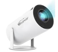 Mini projecteur HY300PRO amélioré 2025 avec WiFi et Bluetooth, projecteur portable 4K, rotation à 180 degrés, Keystone automatique