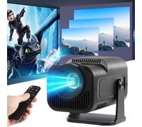 Mini Projecteur,Hy320 Mini Videoprojecteur,4K Projecteur Portable Avec Android 11 Wifi Et Bluetooth 5.0, Trapèze Automatique, Retroprojecteur De Cinéma 180 °Peut Pivoter Pour Tv Stick