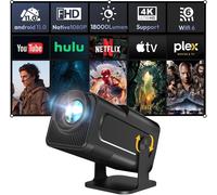 Mini Projecteur Intelligent Full Hd 1080P - Gimbal5 18000 Lumens Vidéoprojecteur Portable Avec Android 11.0, Wifi 6, Bluetooth 5.0, Auto Keystone, Rotation À 180°Noir Foncé[L237]