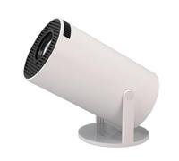 Mini Projecteur Intelligent Portable Rond 270 ° Cercle Circulaire Miniature pour WiFi Film Extérieur, Projecteurs Vidéo (Prise UE)