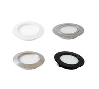 Mini projecteur LED 4 pièces 3-7W 12V IP65 étanche | Lampe Downlight cachée au plafond(Cold white 6000K,Nickel aluminum,3W DC 12V)
