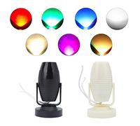 Mini projecteur LED pour scène, faisceau lumineux 7 couleurs, réglable, compact, portable, pour DJ, bar, club, KTV, éclairage flash AC85-265 V, intérieur et extérieur, noir et (Feu vert)