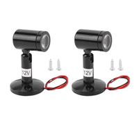 Mini Projecteur LED Réglable en Aluminium, 2 Pièces, énergie Intérieure DC 12V, Rotatif pour Affichage de Bijoux, Armoires