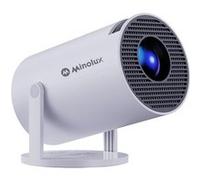 Mini Projecteur Minolux Modèle 2025 - Projecteur Smart portable avec Netflix, YouTube, Disney+, Appstore. - Wi-Fi, Bluetooth, mise en miroir d'écran - Home Cinéma - 4K - Projecteur - Câble HDMI inclus