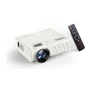 Mini projecteur natif E1 120 ± % 10 ANSI lumens 1080p, écran LCD 4 pouces, projecteur vidéo multimédia Home Cinéma, compatible avec HDMI Full HD 1080p, USB, VGA Haut-parleur intégré (E1)