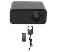 Mini Projecteur Noir 1920x1080 Télécommande Haut-Parleur intégré Projecteur Portable alimenté par USB pour Family Office 100-240V