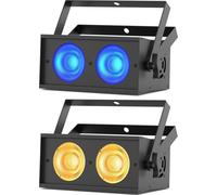 Mini projecteur Par 100W RGBW COB LED, contrôle DMX512, angle de sortie de la lumière 36°, plusieurs modes de fonctionnement, 2pcs, fiche EU