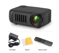 MINI projecteur Portable 3D LED vidéoprojecteurs Home cinéma théâtre jeu Laser Beamer Smart TV BOX 1080P 4K Via HD Port A2000,Noir