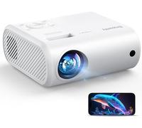 Mini Projecteur Portable 4K Videoprojecteur - 20000 Lux pour Smartphone, Prend en Charge la Mise en Miroir d'écran Filaire, Compatible avec TV Stick/Windows/iOS/Android/HDMI/USB (20 * 15 * 10cm)