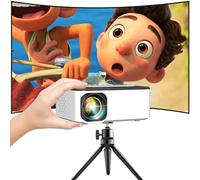 Mini projecteur portable 7500 lumens Full HD 1080p pris en charge, projecteur de cinéma maison compatible avec clé TV, téléphone, jeux, HDMI, AV