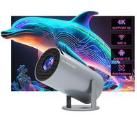 Mini projecteur Portable Auto Keystone, Vidéoprojecteur Intelligent 4K/200 ANSI avec WiFi 6, BT 5.4, 130 Pouces, retournement à 180 degrés, système d'exploitation Android 14.0 intégré