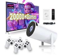 Mini projecteur Portable avec 2 manettes de Jeu, X30 Console de Jeux vidéo d'extérieur 130 Pouces avec Jeux Classiques 20000+, projecteur de cinéma à écran 4K avec WiFi, Bluetooth et Manette de Jeu