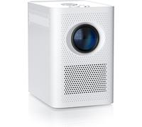 Mini-projecteur portable, correction trapézoïdale pour la protection des yeux | Android 7 | Grand écran 100 pouces | Design anti-poussière | Connexion accessible, blanc, réglementation européenne