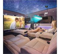 Mini projecteur portable d'extérieur avec écran de 9,1 m (16:9), prend en charge la 4K HD, idéal pour la voiture, les voyages et les soirées cinéma en plein air