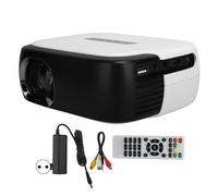 Mini projecteur portable Pico LED LCD couleur avec plusieurs ports et haut-parleur intégré pour TV, films, jeux et divertissement en extérieur,