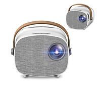 Mini projecteur Portable, projecteur LED HD 1080p résolution projecteur Home cinéma WiFi Multi-écran Lecteur multimédia Cadeau pour Enfants, Compatible avec téléphone/Ordinateur