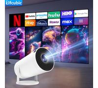 Mini projecteur Portable, Support 4K UHD, Wifi 6 et BT5.2, Super rapide, Compatible avec Smartphone/clé TV/AV, adapté à