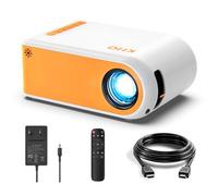 Mini projecteur pour films en plein air, KHQ Full HD Vidéoprojecteurs Support 1080P pour iPhone, Projecteur portable pour utilisation home cinéma, compatible avec Smartphone/TV Stick/HDMI/AV/USB
