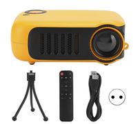 Mini projecteur pour home cinéma, projecteur vidéo LED LCD couleur portable Pico avec interfaces HDMI et USB AV, alimenté par batterie externe et
